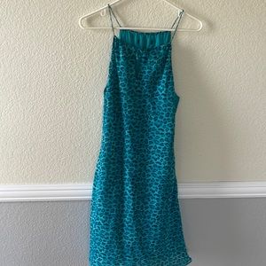 Blue Animal Print Fun Dress